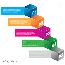 Info Graphic Design Templates In The Form Of A 3d Box Idea To