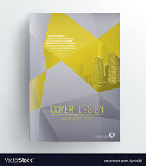 Book Cover Design Template With Skyscrapers Vector Image