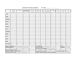 Business Income Expense Spreadsheet Template Small