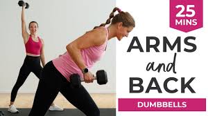 back arms workout with dumbbells