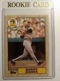 Even in lower grade they can still go for hundreds of dollars. 1987 Topps Barry Bonds Rookie Baseball Card 320 Incomplete 3 Error Card Ebay