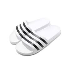 Details About Adidas Adilette Aqua Slides White Black Men Women Unisex Sports Sandals F35539