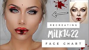 Milk1422 Face Chart Recreation Vampire Makeup Tutorial