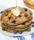 blueberry banana oatmeal pancakes