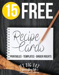 8 Best Free Images On A Recipe Cards Editable Card Templates