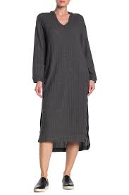 Rib Hooded Sweater Dress