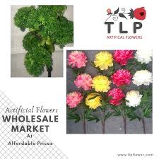 artificial flowers whole market at