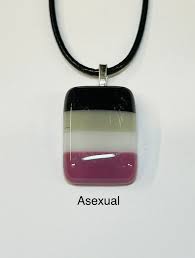 Assexuell Pride Anhänger Geschmolzene Glas halskette kommen - Etsy  Österreich