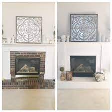 How To Paint A Brick Fireplace Living