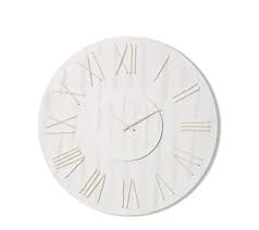 Camden Wall Clock White Wash