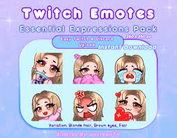 essential expressions twitch emote pack