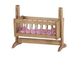 Wooden Swinging Doll Cradle From