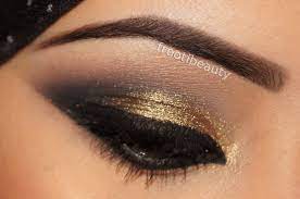 gold black arabic khaleeji style makeup