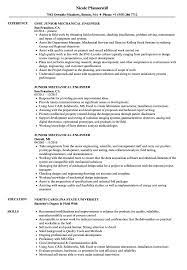 When writing cv summarize all your academic and professional credentials on a sheet of paper showcase this information in professional cv format. Junior Mechanical Engineer Resume Samples Velvet Jobs