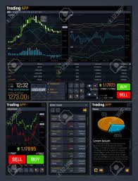Stock Trading Vector Concept Ui With Analyze Data Tools And Financial