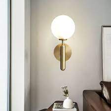 Milk Glass Shade Wall Sconce Bedroom