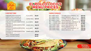updated el pollo loco menu s