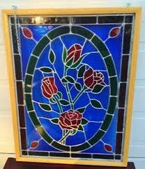 vtg tiffany style lead stained glass