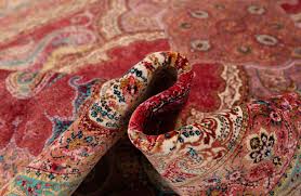 qom silk persian rug red 240 x 170 cm