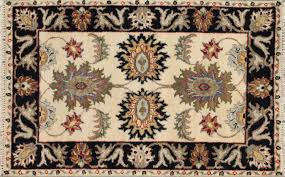 black fine hand knotted rug made in