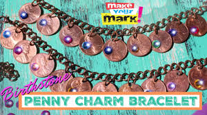 birthstone penny charm bracelet diy