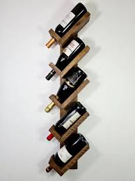 Solid Oak Wall Mounted Wine Rack