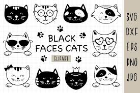 white cat face svg cat svg bundle cat