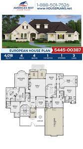 House Plan 5445 00387 European Plan