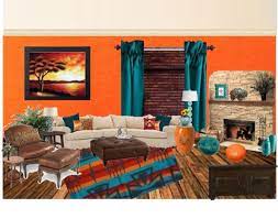 teal and orange living room decor ideas
