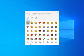 emoji panel on windows 10