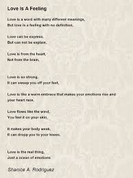 love is a feeling poem