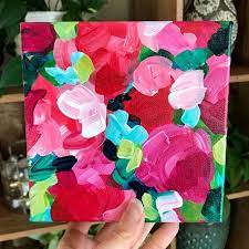 Easy Abstract Flower Painting Ideas