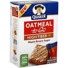 quaker oatmeal to go high fiber maple