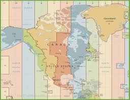Well Defined Amrica Time Zones Of Usa High Res Time Zone Map