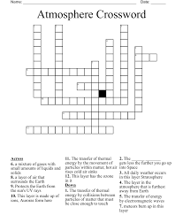 layers of the atmosphere crossword