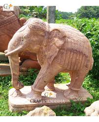 odisha sand stone large elephant statue
