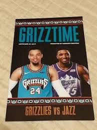 Allen finished with 13 points in his first game back in utah. Nov 29 2019 Memphis Grizzlies Vs Jazz Program Poster Grizztime Brooks Mitchell Ebay