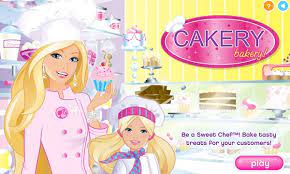 Online Games Barbie Cooking Cake gambar png