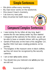 complex sentences exles