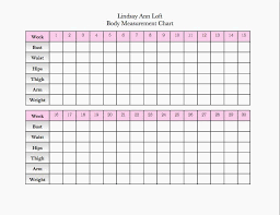 Setting Goals Body Measurement Chart Measurements And Free Printable