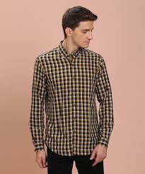 Wills Lifestyle Mens Checkered Casual Multicolor Shirt