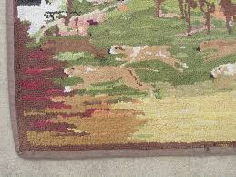 antique primitive american hooked rug