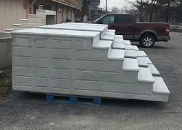 The durable concrete is reinforced with steel mesh wire and we use concrete additives to help the steps to withstand ohio weather. Unit Step Custom Precast Concrete Steps Pads More