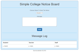 simple college notice board free