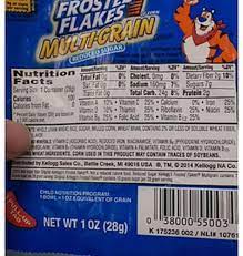 reduced sugar frosted flakes multigrain