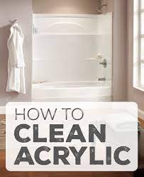 how to clean an acrylic shower or