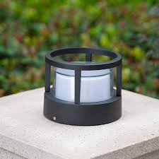 European Cylindrical Lawn Pedestal Lamp