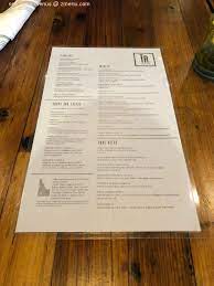 menu of trillium restaurant