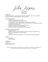 John Adams Resume I Made America