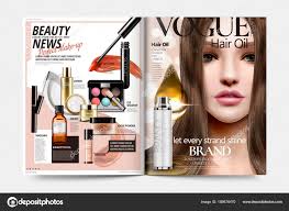 cosmetic magazine ads stock vector by